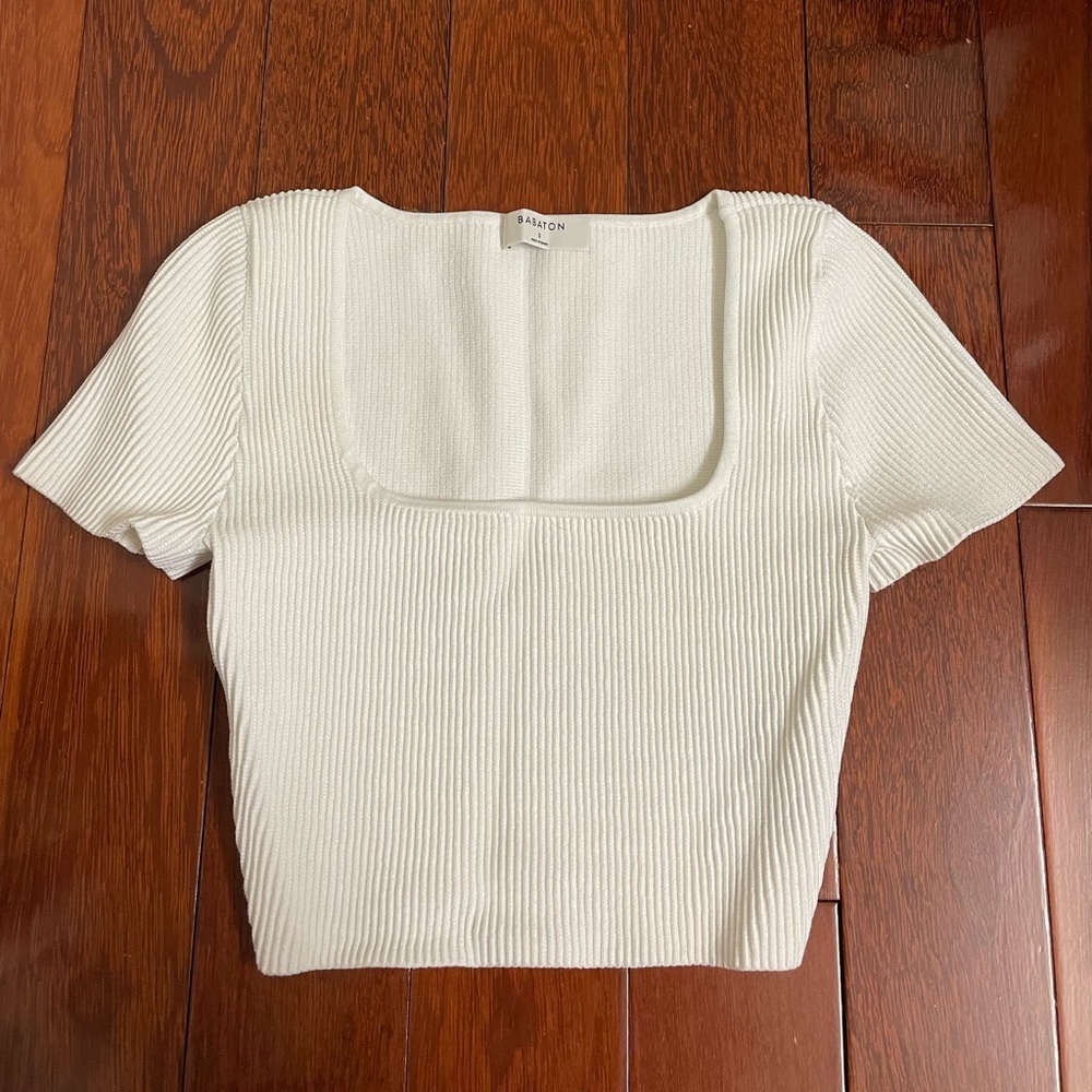 White Sculpt Knit Shirt